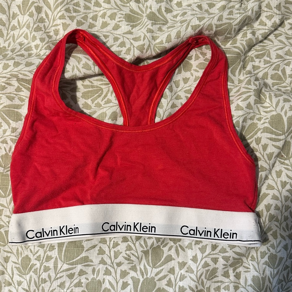Calvin Klein Bright Red Seamless Bralette